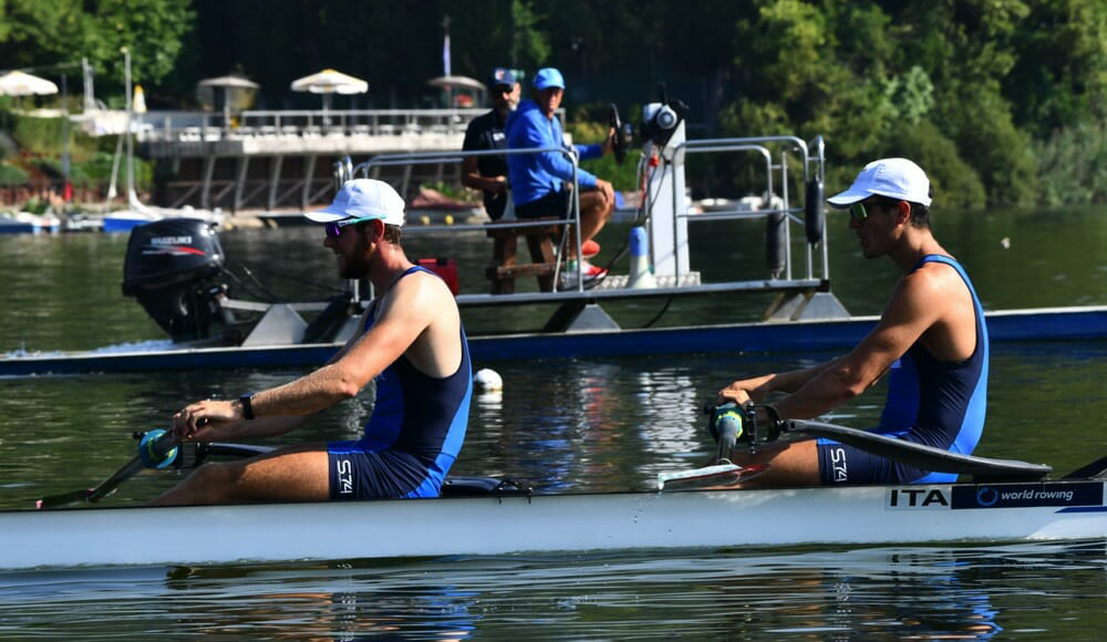 World Championships: Davide Comini and Giovanni Codato qualify in coxless pairs for Paris 2024