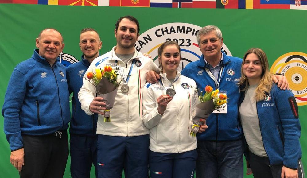 Europei 10 metri: Giancamilli e Maldini argento nella pistola mista a Tallinn