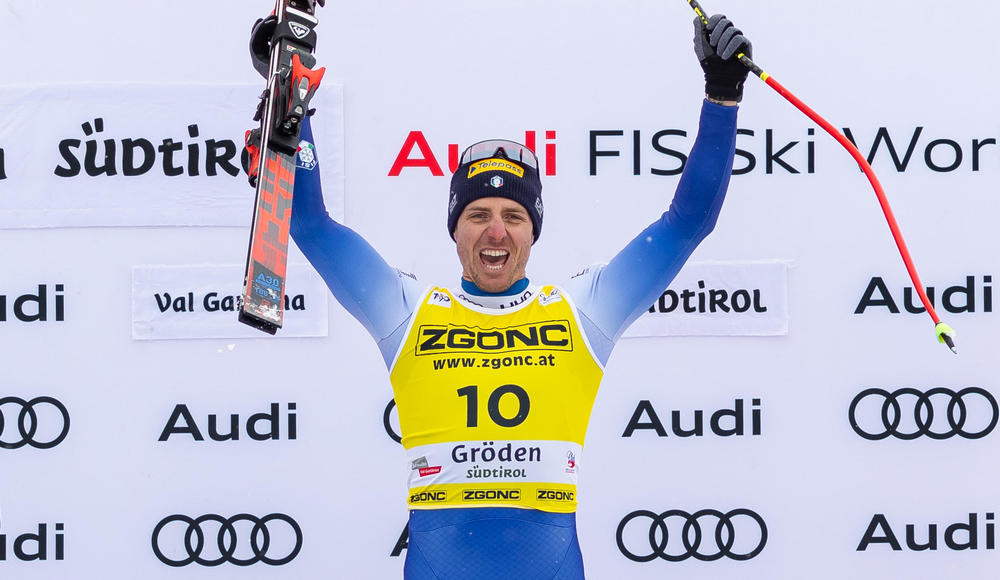Mattia Casse trionfa nel super-G di Val Gardena: prima vittoria in Coppa del Mondo
