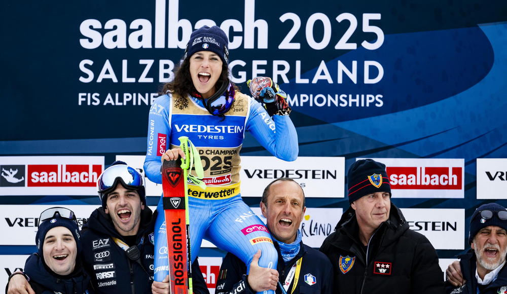 Suprema Brignone: vince l'oro nel gigante di Saalbach e riporta l'Italia in trionfo ai Mondiali dopo 28 anni