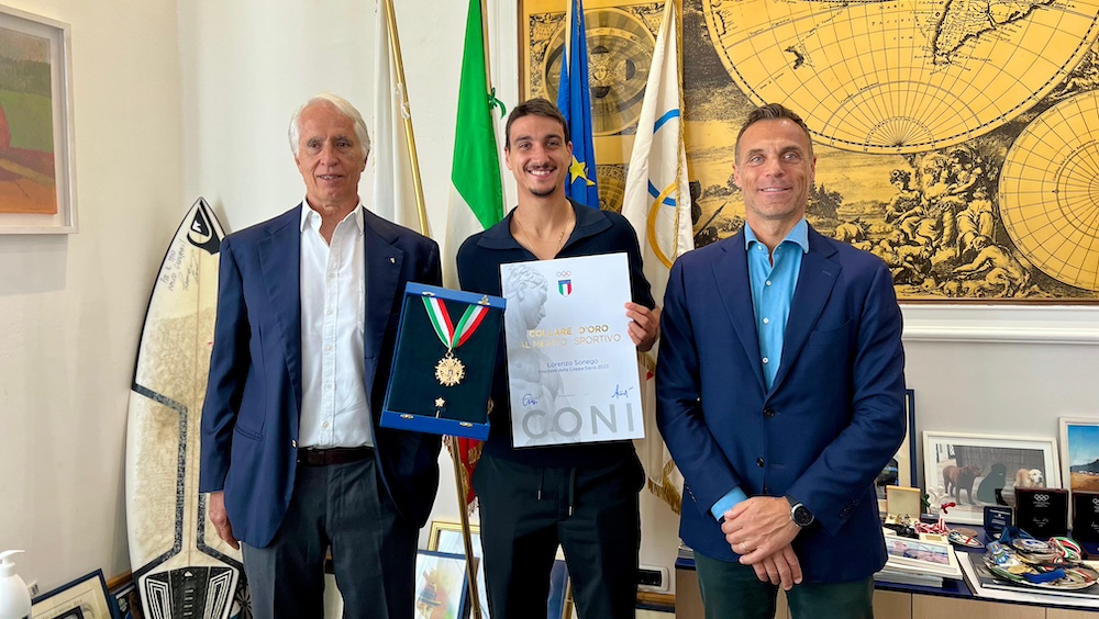 Sonego honoured with Collare d'Oro for Davis Cup triumph. Malagò: “Thank you for what you’ve done and what you will do”