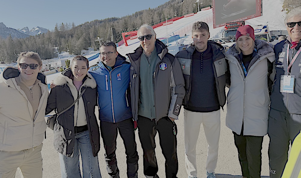 Gli olimpionici Banti, De Gennaro, Navarria e Martinenghi ospiti a Cortina per la coppa del mondo di sci alpino