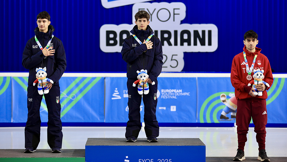 Doppiette azzurre nello short track e nel fondo agli EYOF Invernali: Italia Team a quota 13 medaglie