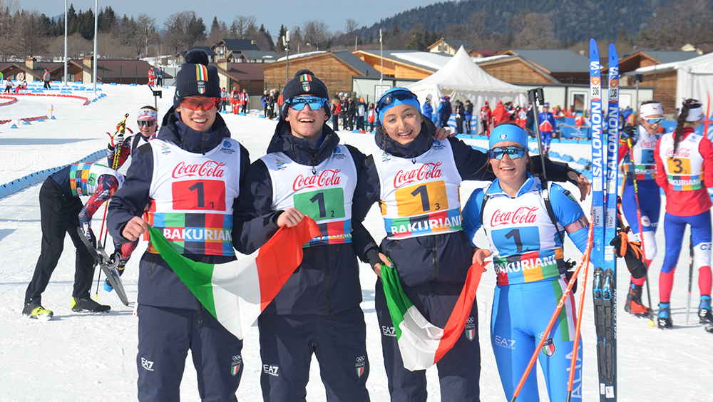 With two golds and a silver, Italia Team finishes top of the medal table at the EYOF. Pedranzini flag-bearer at the closing ceremony