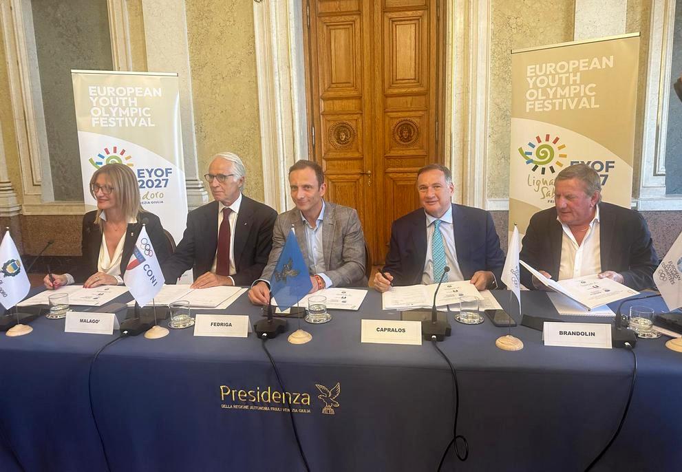 Host City Contract signed: Lignano Sabbiadoro to host the EYOF from 24 July to 1 August 2027