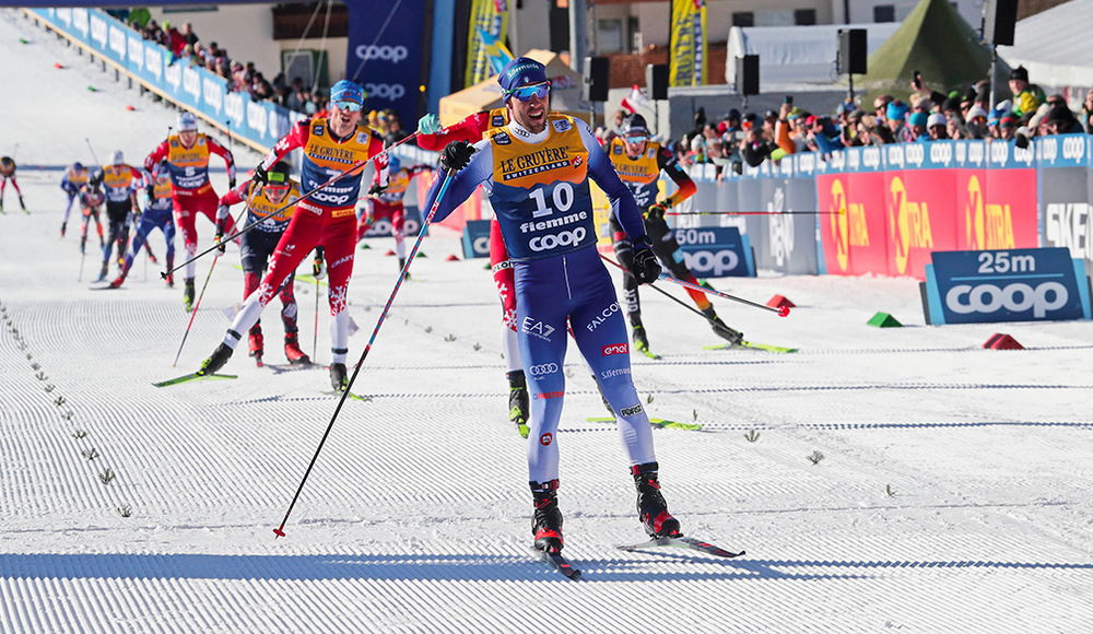 Pellegrino si esalta al Tour de Ski: secondo alle spalle di Klæbo nello skiathlon della Val di Fiemme