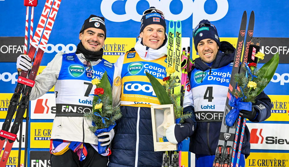 Coppa del Mondo: Federico Pellegrino inaugura il closing di Lahti con il terzo posto nella sprint TL