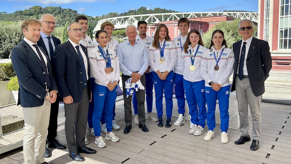 Il Presidente Buonfiglio incontra la Nazionale di pentathlon moderno: “Disciplina che dimostra la completezza di un atleta”
