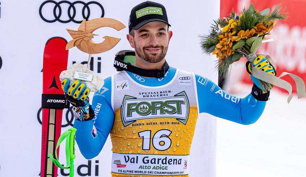 L'Italia firma il tris in Val Gardena: Schieder sul podio nella seconda discesa di Coppa del Mondo