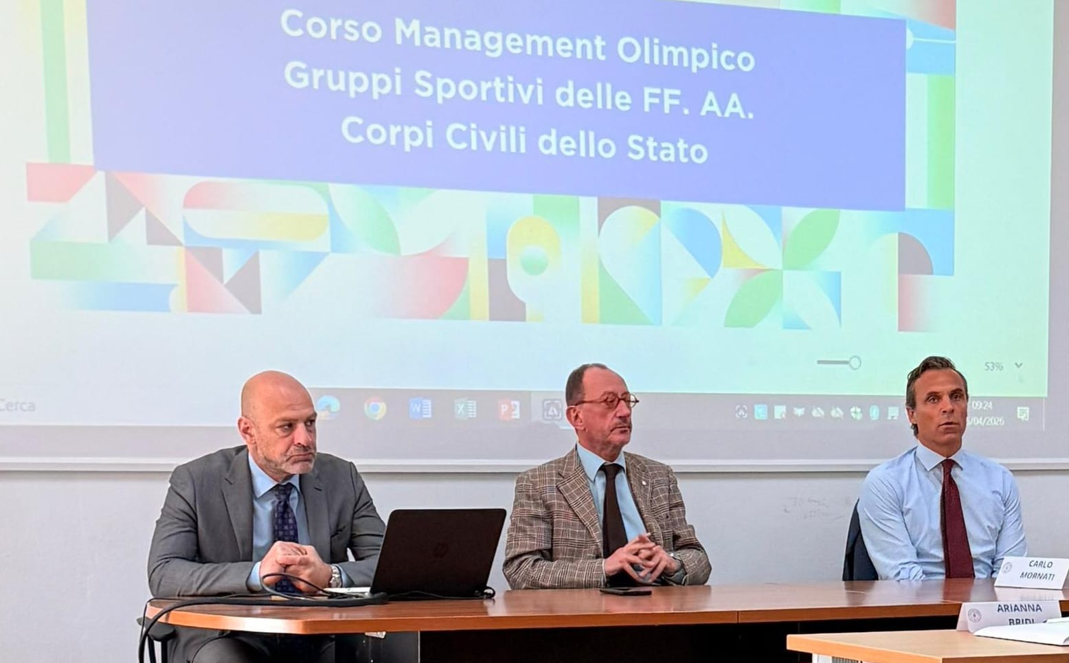 Mornati apre il 2° Corso di Management Olimpico per i Gruppi Sportivi Militari e i Corpi Civili dello Stato