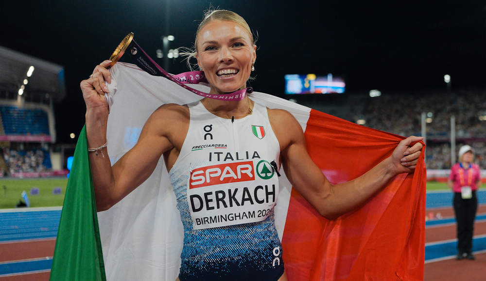 Europei: Dariya Derkach domina la finale del salto triplo e firma il terzo oro azzurro a Birmingham