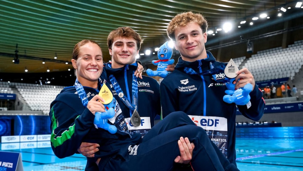Pellacani trionfa nel trampolino 3 metri, argento per Conte e Pelligra nella piattaforma 10 metri sincro degli Europei di Parigi
