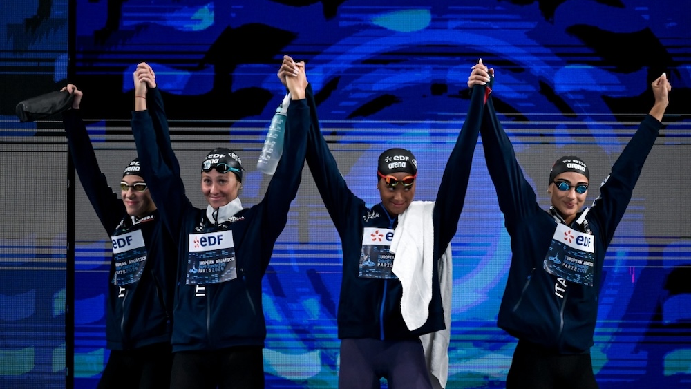 Italia d’argento nella 4x100 stile femminile degli Europei di Parigi, bronzo per Ceccon nei 200 dorso e per Pilato nei 100 rana