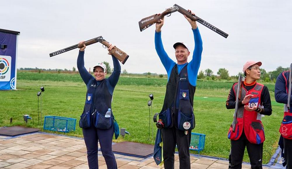 Coppa del Mondo: Silvana Stanco e Mauro De Filippis secondi nel mixed team di trap in Kazakistan