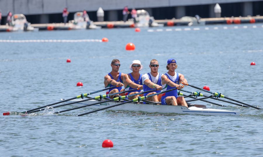 Al via il canottaggio, il quattro di coppia maschile in finale A 