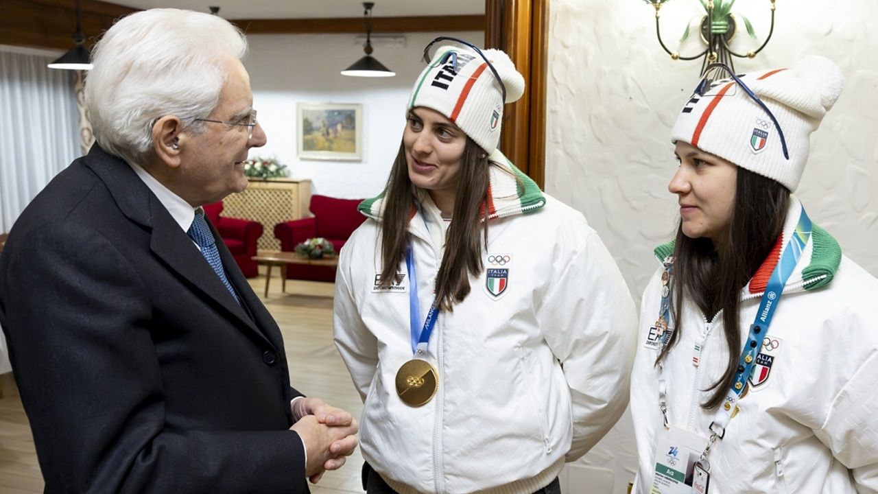 Il Presidente Mattarella riceve le campionesse olimpiche Voetter e Oberhofer: "Bravissime, oro strepitoso"