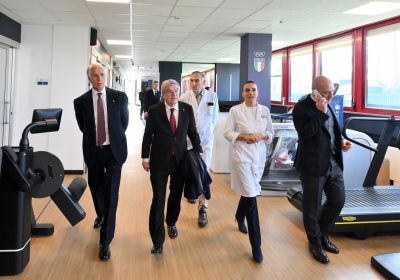 Il Presidente CIO Thomas Bach visita il CPO Onesti, poi incontro con dirigenti sportivi italiani