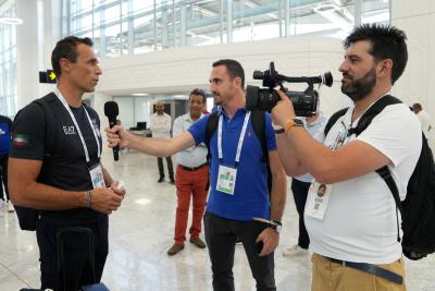 Il Segretario Generale Mornati e l'olimpionica Bacosi a Orano 2022