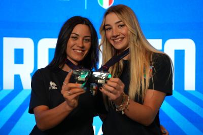 Le ragazze del ciclismo a Casa Italia Collection Monaco 2022