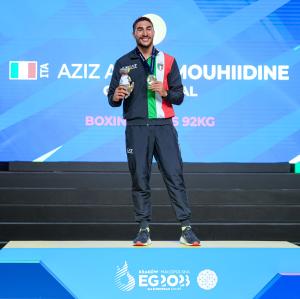Pugilato Aziz Abbes MOUHIIDINE &ndash;, Jack MARLEY (IRL) 92Kg Ph Simone Ferraro SFA09195 copia