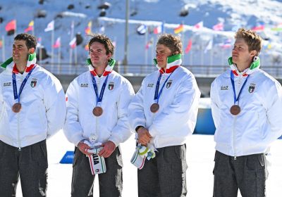 Sci di fondo: l'Italia conquista in rimonta il bronzo nella staffetta maschile