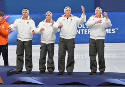 Short track: bronze for the Italian men's relay team on the ice in Milan