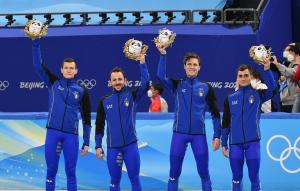 bronzo  argento short track 16 feb foto mezzelani gmt158