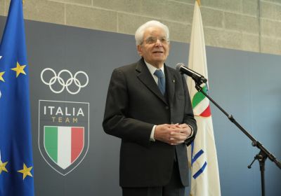 Visit by the President of the Republic Sergio Mattarella to the Olympic Village in Milan