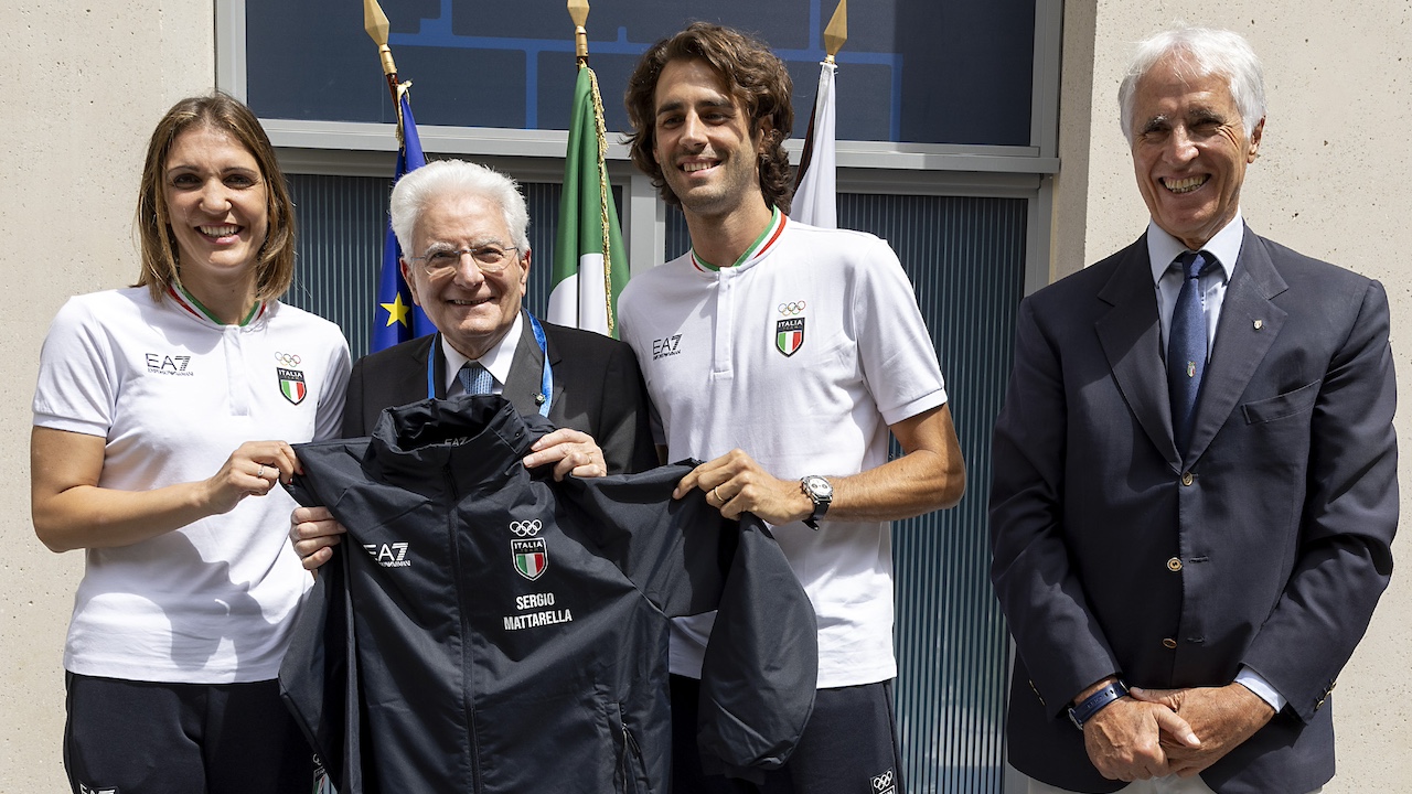 Il Presidente della Repubblica Sergio Mattarella al Villaggio Olimpico: “Azzurri, avete l’affetto di tutta l’Italia”