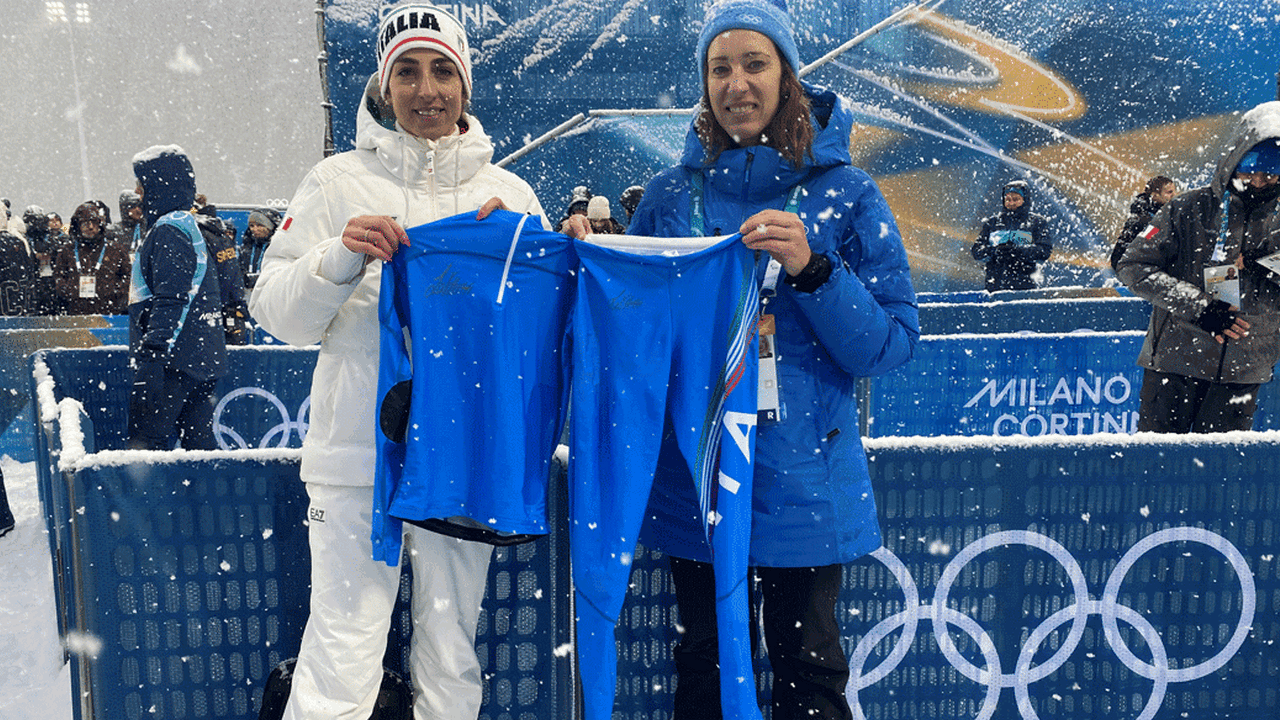 Lisa Vittozzi’s racing suit and Federico Pellegrino’s poles enter the Olympic Museum in Lausanne